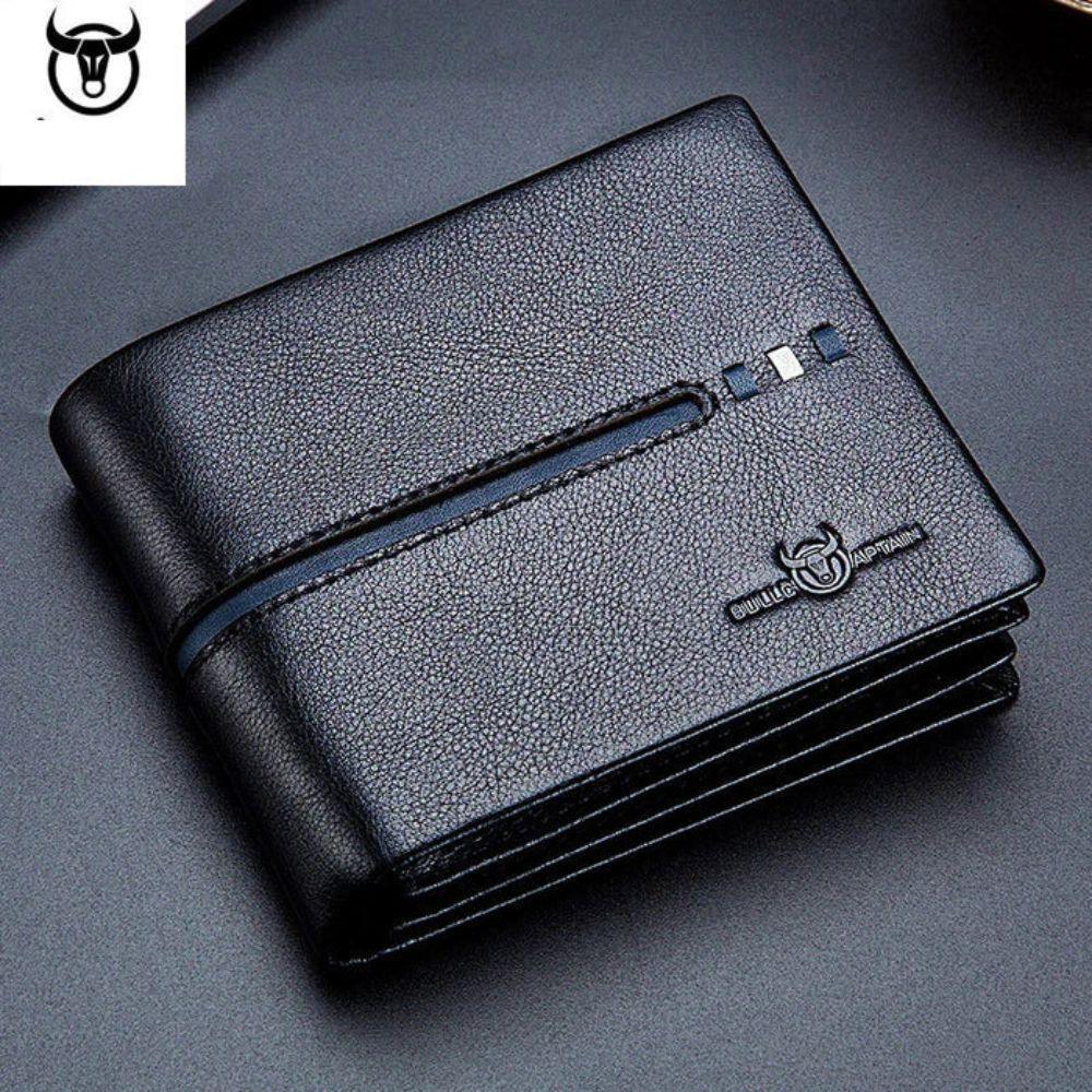 Carteira Masculina de Couro Legítimo Bullcaptain Prime Wallet com RFID
