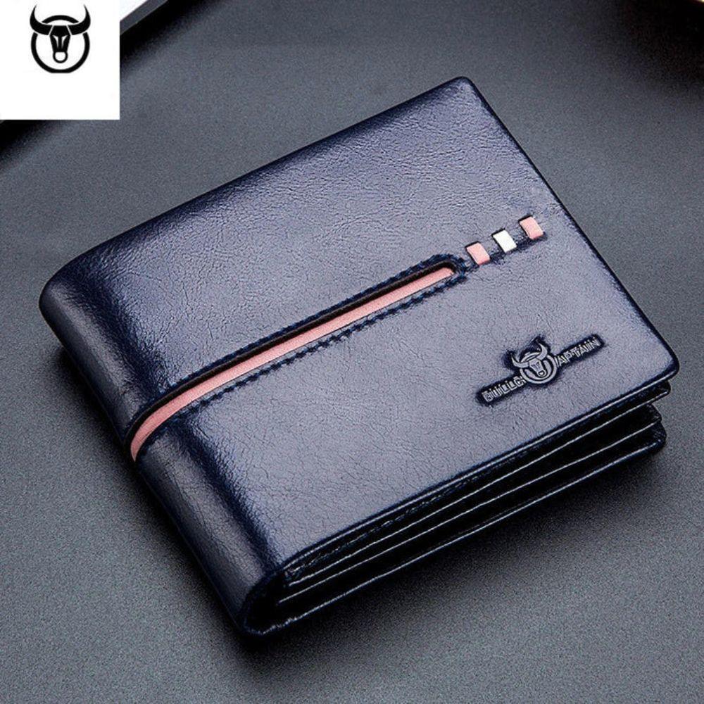 Carteira Masculina de Couro Legítimo Bullcaptain Prime Wallet com RFID
